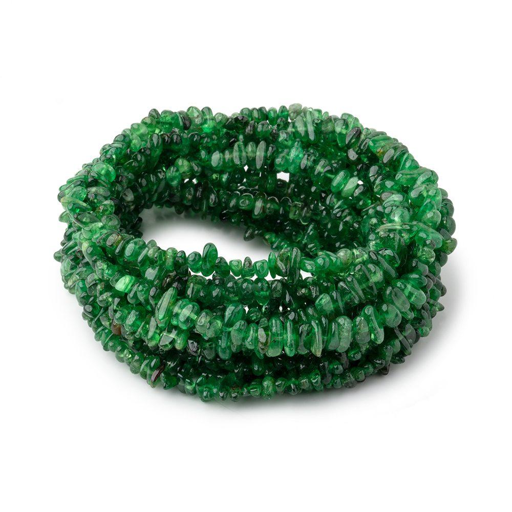 4x2-6x3mm Tsavorite Garnet Polished Chip Beads 18 inch 266 pieces