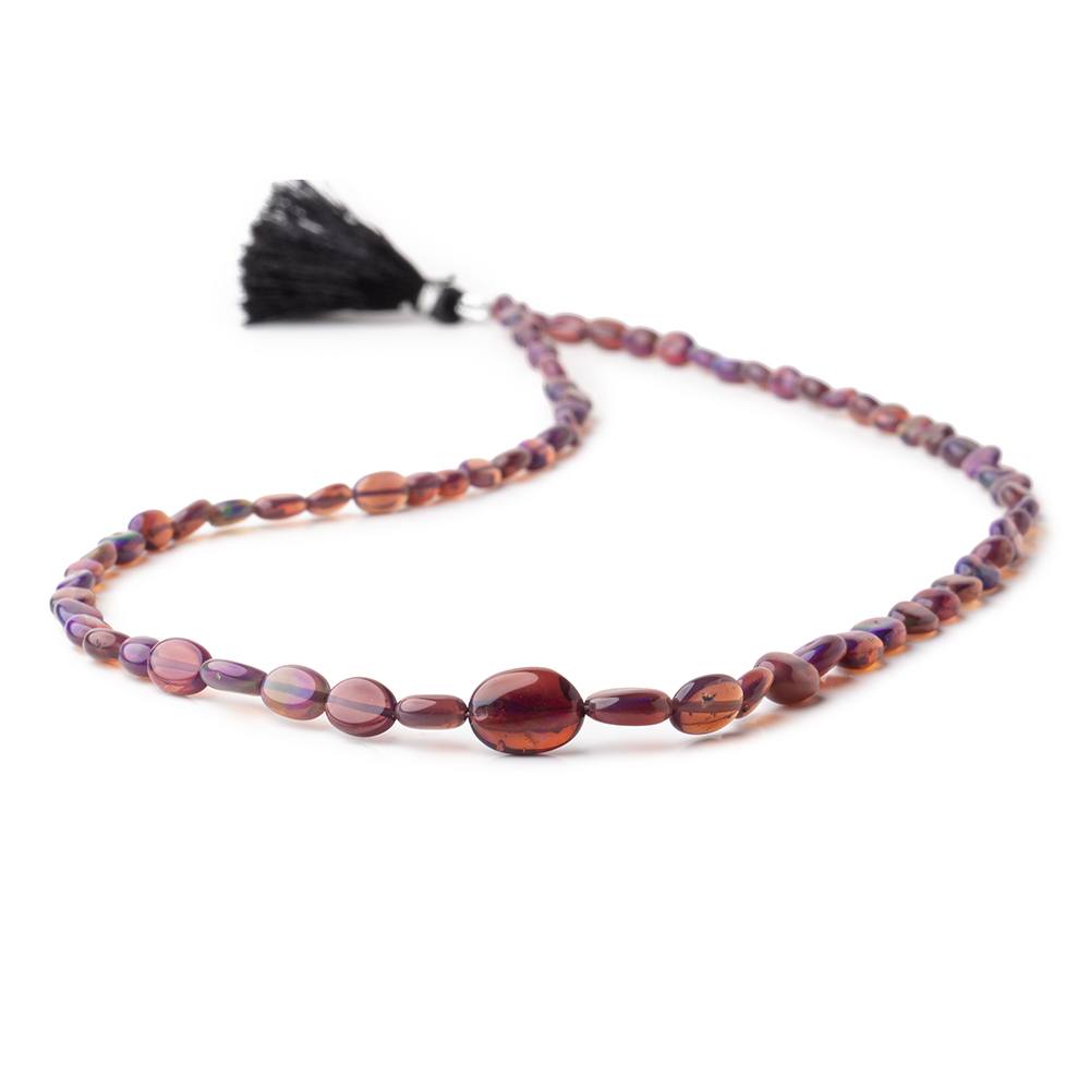 4x3-10x8mm Purple Ethiopian Opal Plain Oval Beads 18 inch 75 pieces