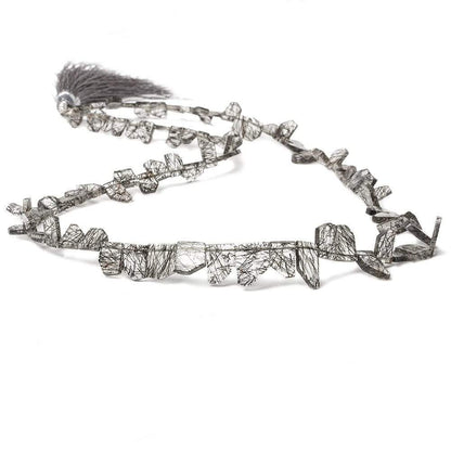 4x3-12x6mm Black Tourmalinated Quartz Top Drill Modified Rectangle 14 inch 76 pcs