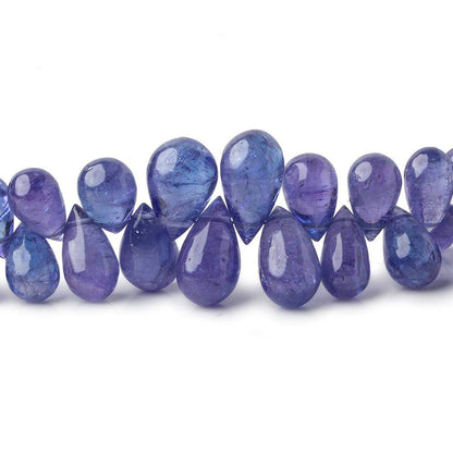 4x3-12x7mm Tanzanite plain tear drops 18 inch 154 beads AA Grade