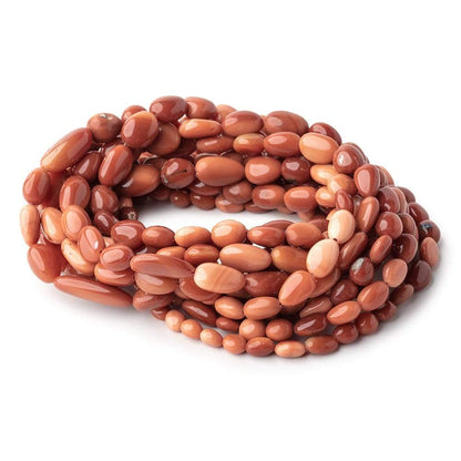 4x3-15x9mm Orange & Brown Fire Opal Plain Nugget Beads 17 inch 46 pieces