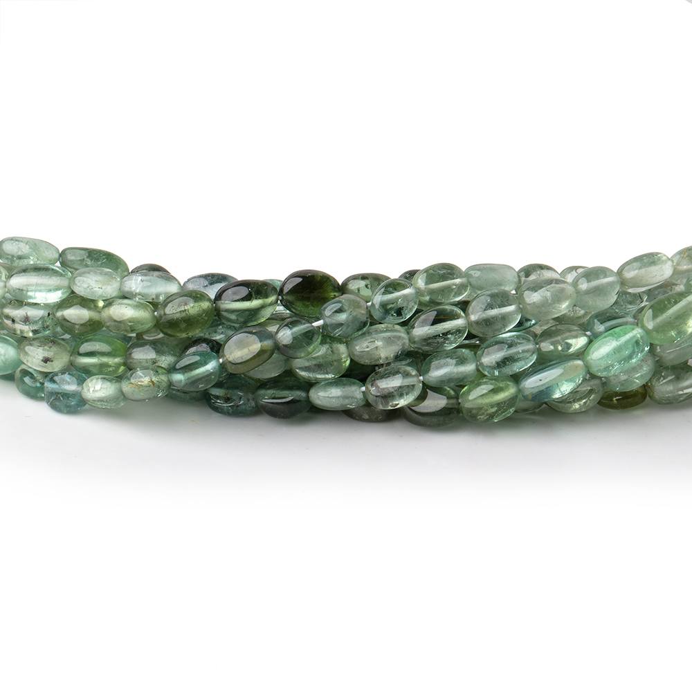 4x3-5x3.5mm Green Tourmaline Plain Oval Beads 16 inch 89 pieces AA