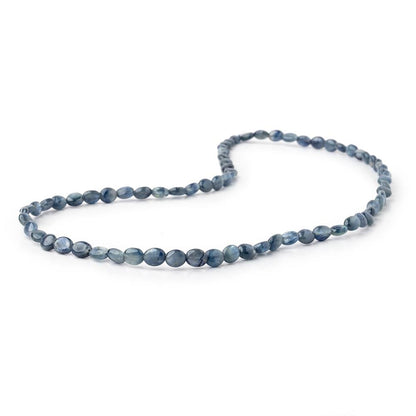 4x3-5x4mm Blue Sapphire Plain Oval Beads 14 inch 66 pieces