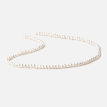3-4mm Creamy White Off Round Freshwater Pearls 15 inch 106 pieces