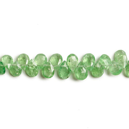 4x3-5x4mm Tsavorite Garnet Faceted Pear beads 8 inch 80 beads