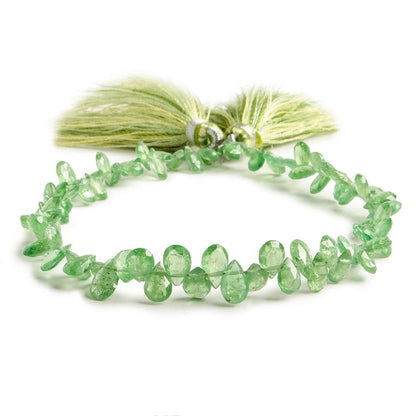 4x3-5x4mm Tsavorite Garnet Faceted Pear beads 8 inch 80 beads