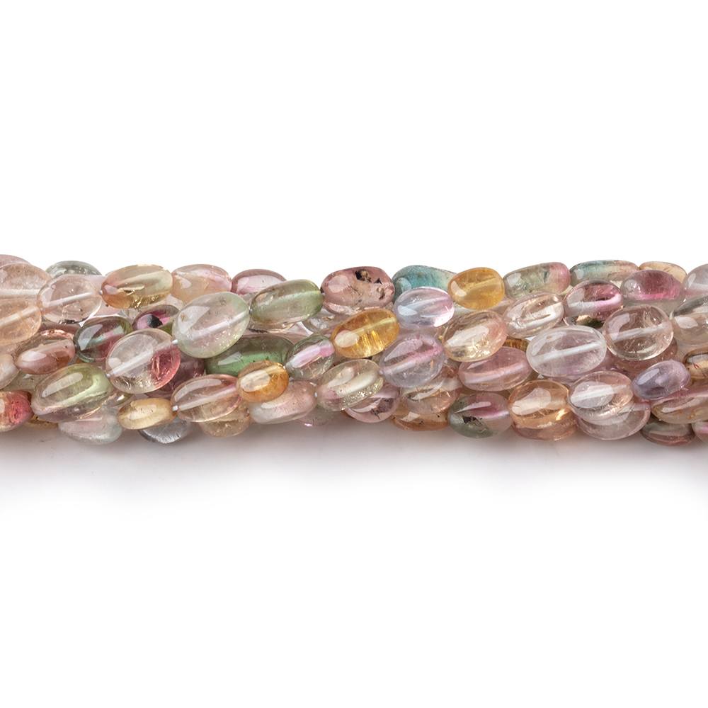4x3-6x3.5mm Multi Color Tourmaline Plain Oval Beads 16 inch 72 pieces AA