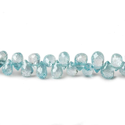 4x3-6x3mm Blue Zircon Faceted Tear Drop Beads 8 inch 91 pieces A