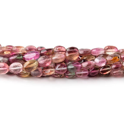 4x3-6x4mm Multi Color Tourmaline Plain Oval Beads 16 inch 67 pieces AA