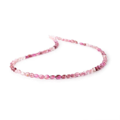 4x3-6x4mm Pink Tourmaline Plain Oval Beads 16 inch 70 pieces AA