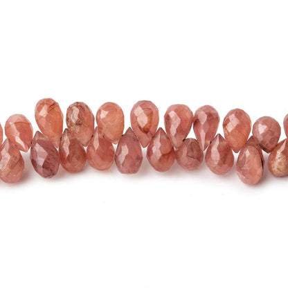 4x3-6x4mm Rhodochrosite faceted tear drop beads 9 inch 99 pieces AA