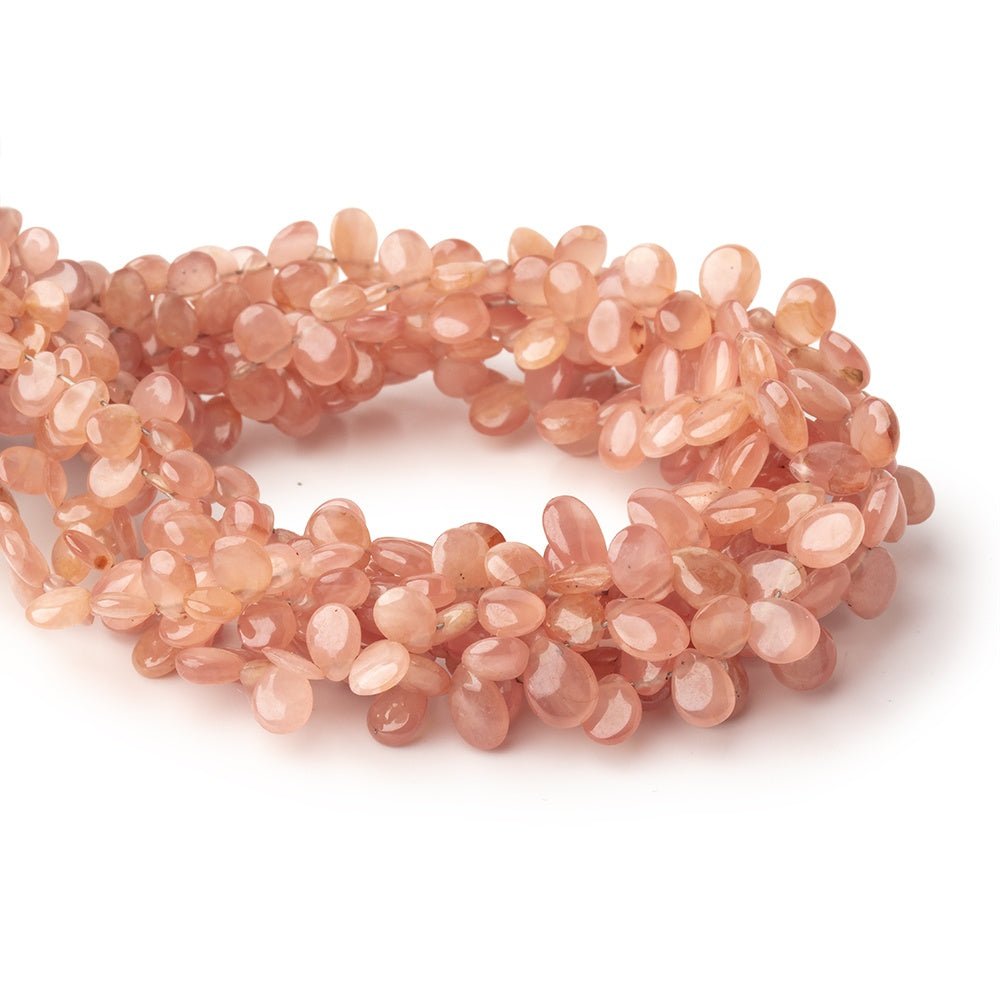 4x3-6x5mm Rhodochrosite Plain Pear Beads 7.5 inch 68 pieces