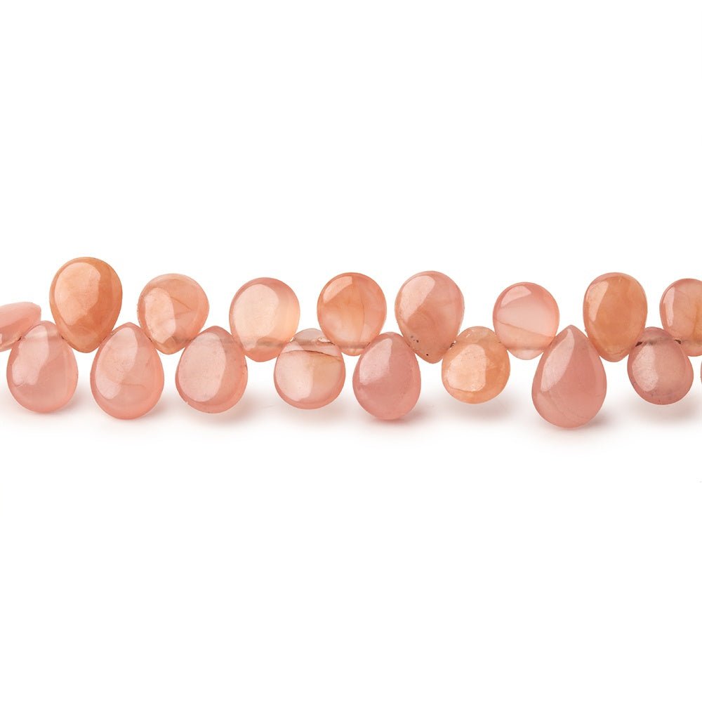 4x3-6x5mm Rhodochrosite Plain Pear Beads 7.5 inch 68 pieces