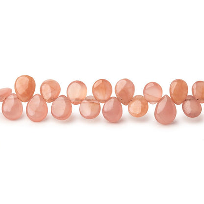 4x3-6x5mm Rhodochrosite Plain Pear Beads 7.5 inch 68 pieces