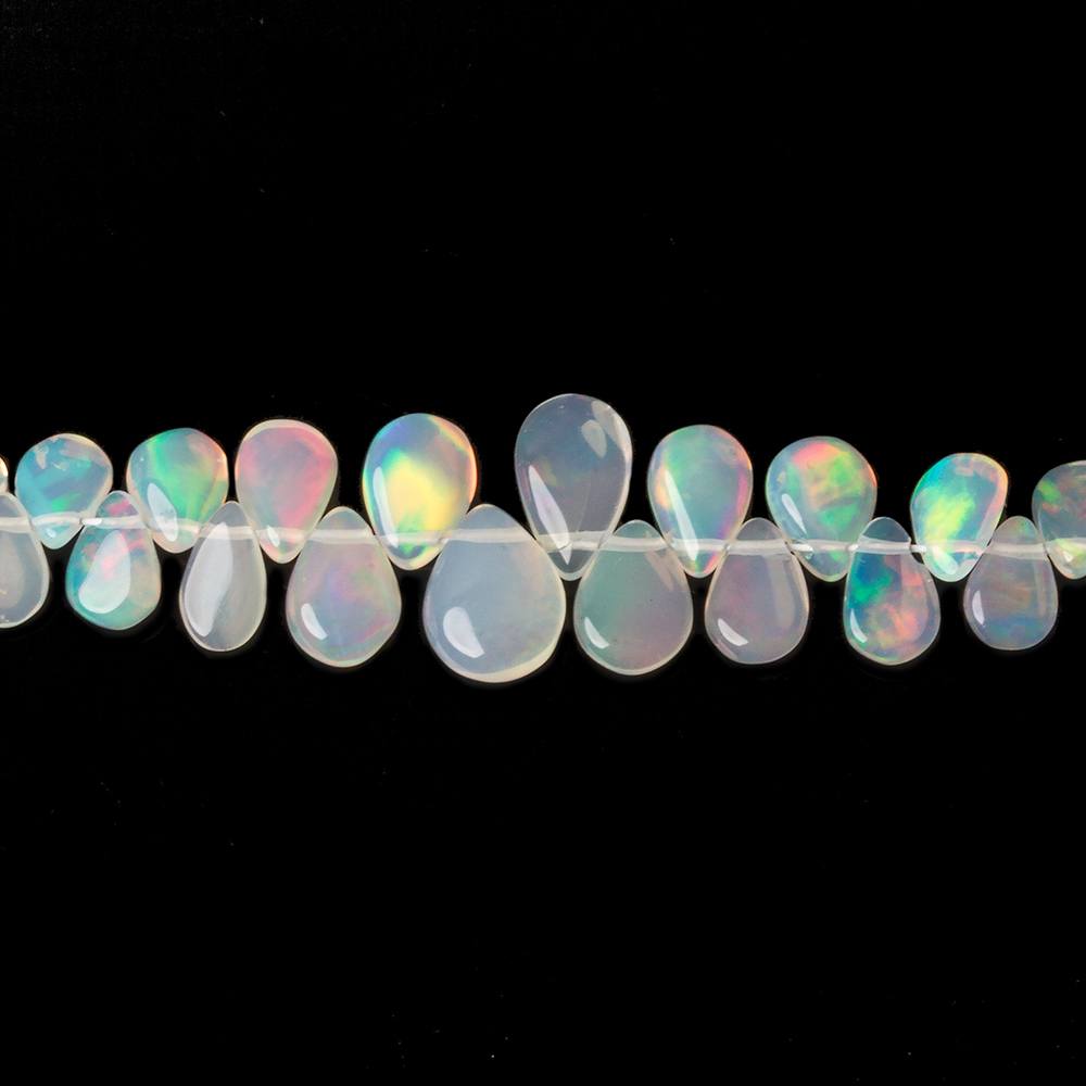 4x3-7x5mm Ethiopian Opal Plain Pears 8 inch 75 beads