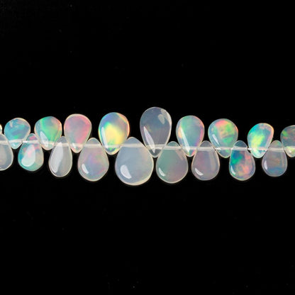4x3-7x5mm Ethiopian Opal Plain Pears 8 inch 75 beads