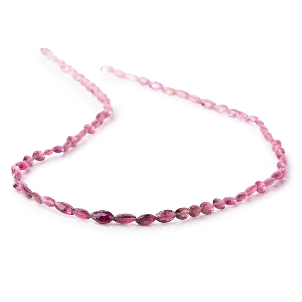 4x3-7x5mm Rubellite Tourmaline Faceted Marquise Beads 16.5 inch 58 pieces AA