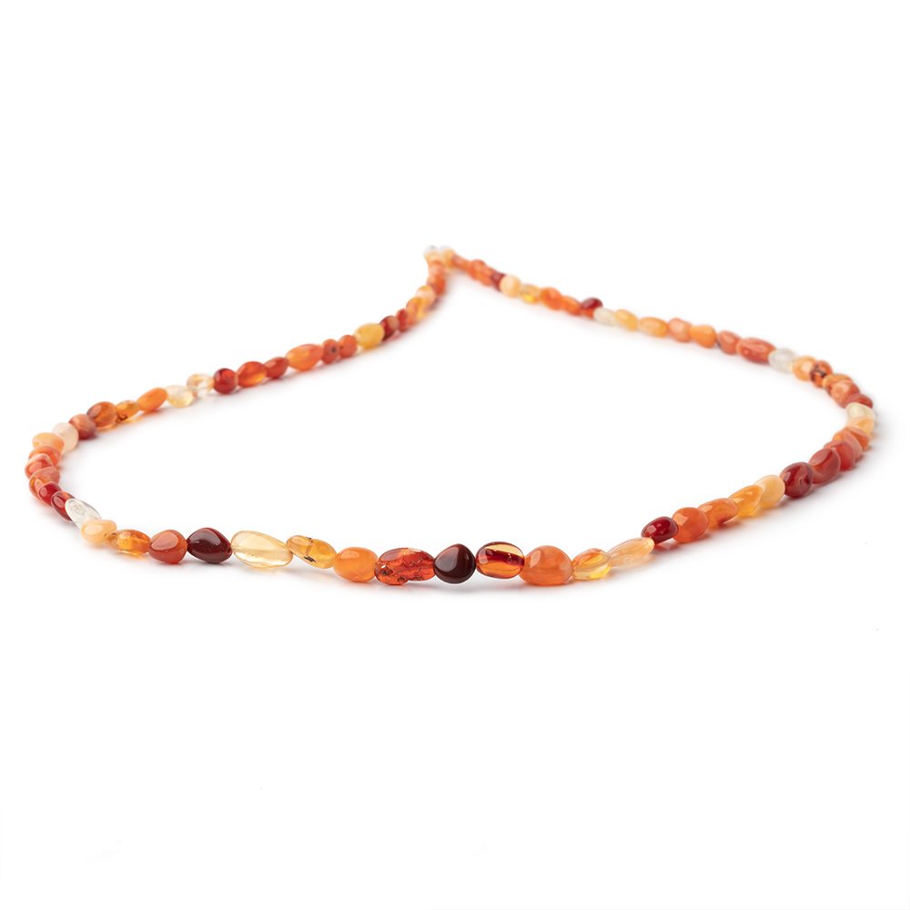 4x3-8x6mm Multi Color Fire Opal Plain Nugget Beads 18 inch 80 pieces A