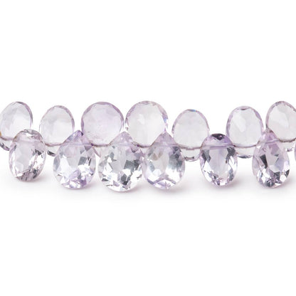 4x3-8x6mm Pink Amethyst Faceted Pear and Oval 4.5 inch 42 Beads AAA