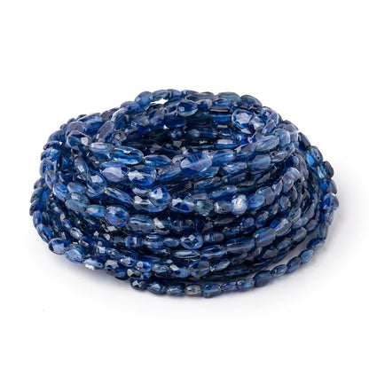 4x3.5-6x4mm Kyanite Faceted Oval Nuggets 17.75 inch 70 Beads