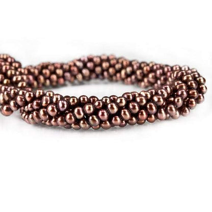 4x3.5mm Chocolate Off Round Freshwater Pearl 15.5 inch 110 pcs