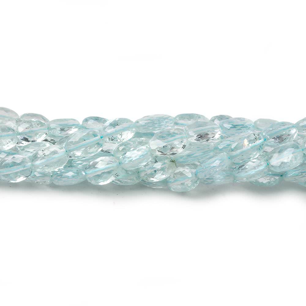4x3mm - 6x4mm Aquamarine faceted oval beads 16 inch 76 pieces AA