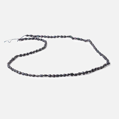 4x3mm Black Baroque Freshwater Pearl beads 15.5 inch 100 pieces