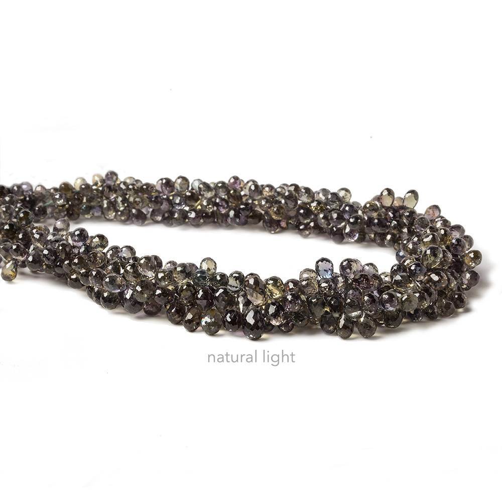 4x3mm Color Change Avocado Sapphire Tear Drop Briolette 8.5 inch 140 pieces