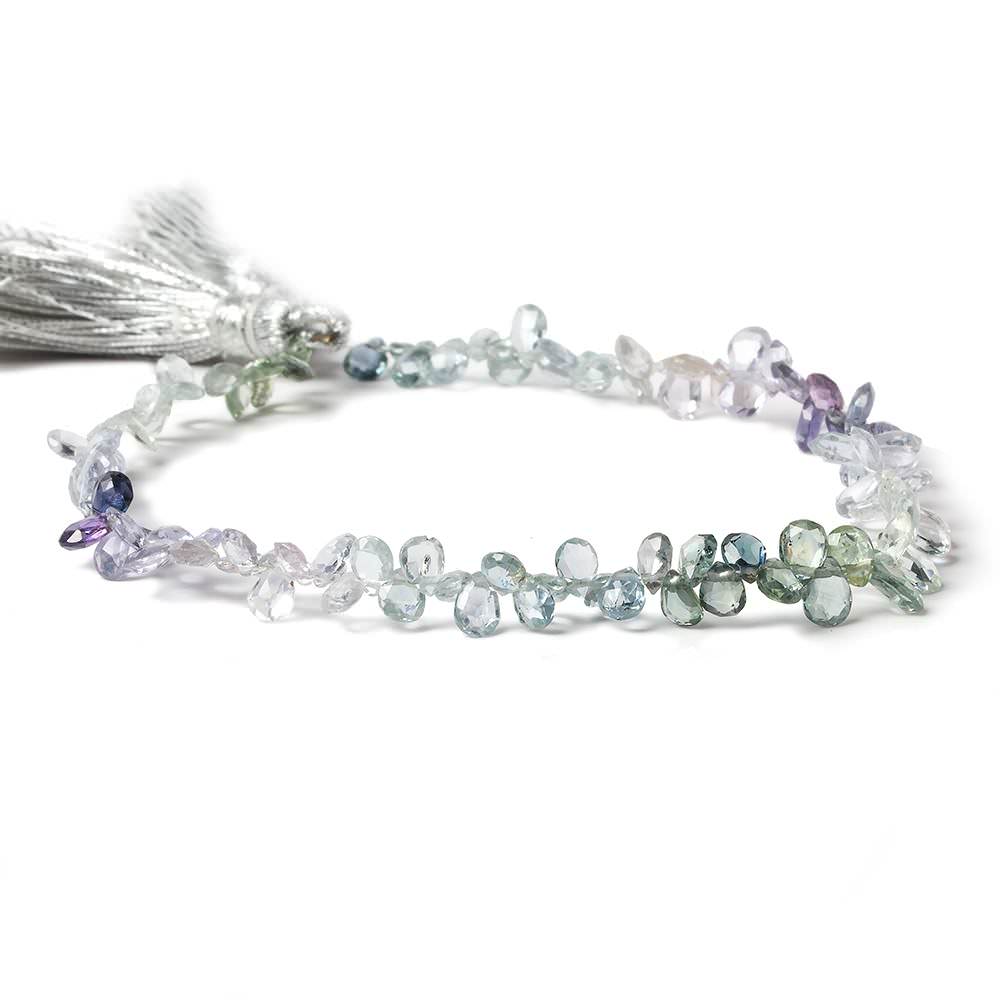 4x3mm Fancy Sapphire Pear Briolette 8 inch 106 pcs