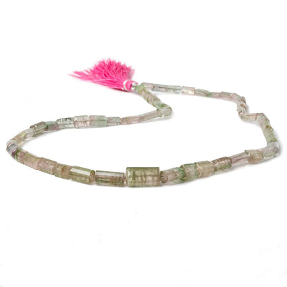 4x4-12x7mm Watermelon Tourmaline plain tube beads 16 inch 50 pieces A Grade