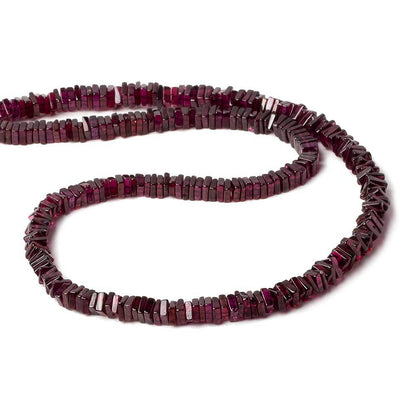 5mm Rhodolite Garnet Plain Square Heshi 16 inch 246 beads