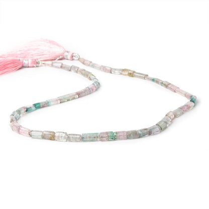 4x4-9x5mm Multi Color Tourmaline Natural Tube Beads 16 inch 55 pieces AA
