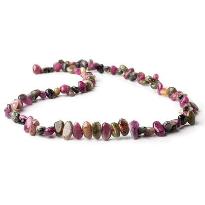 4x5-8x5mm Multi Color Tourmlaine plain nuggets 16 inch 91 beads