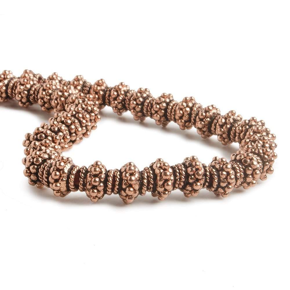 4x7mm Copper Bead Cap 8 inch 65 pcs