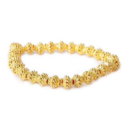 4.5x8.5mm 22kt Gold Plated Copper Bead Cap