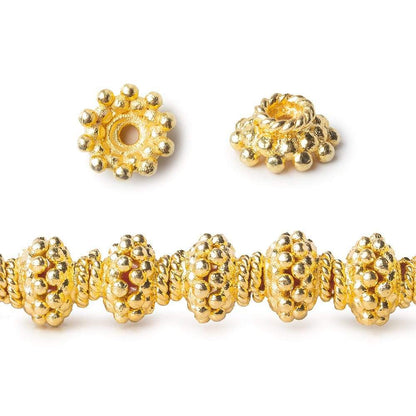 4.5x8.5mm 22kt Gold Plated Copper Bead Cap