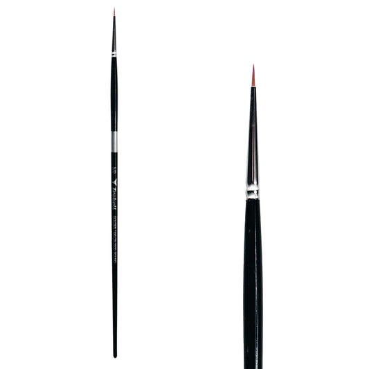 Trekell Golden Taklon Long Handle Artist Brush -  Size #5/0 Round