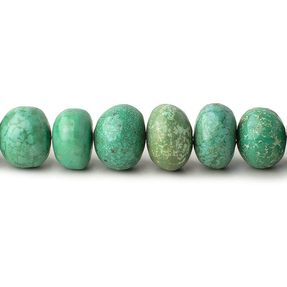 5-10mm Green Turquoise plain rondelle beads 18 inch 96 pieces