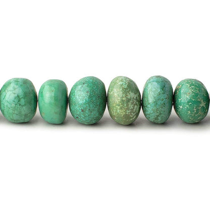 5-10mm Green Turquoise plain rondelle beads 18 inch 96 pieces