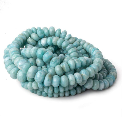 5-10mm Larimar plain rondelle beads 18 inch 105 pieces AAA