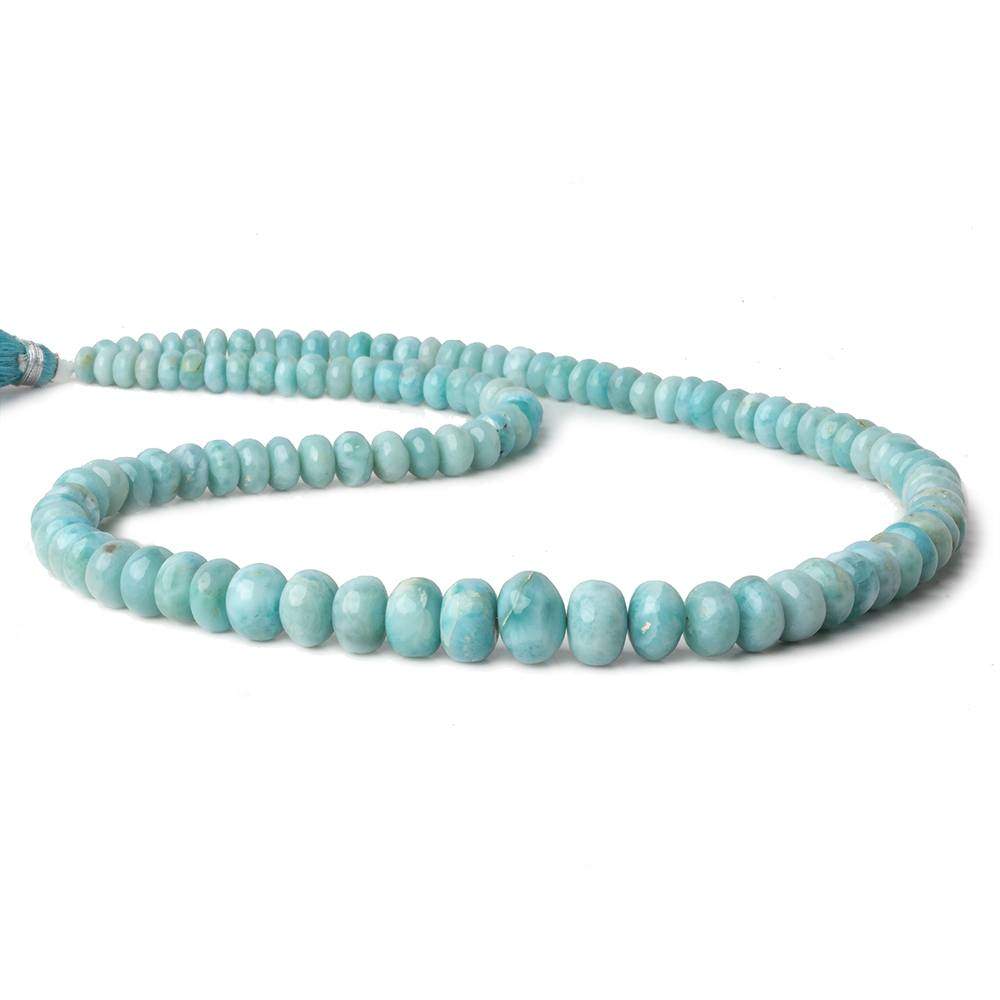 5-10mm Larimar plain rondelle beads 18 inch 105 pieces AAA