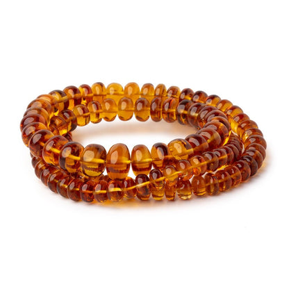 5-7mm Madeira Citrine Plain Rondelle Beads 18 inch 115 pieces AAA