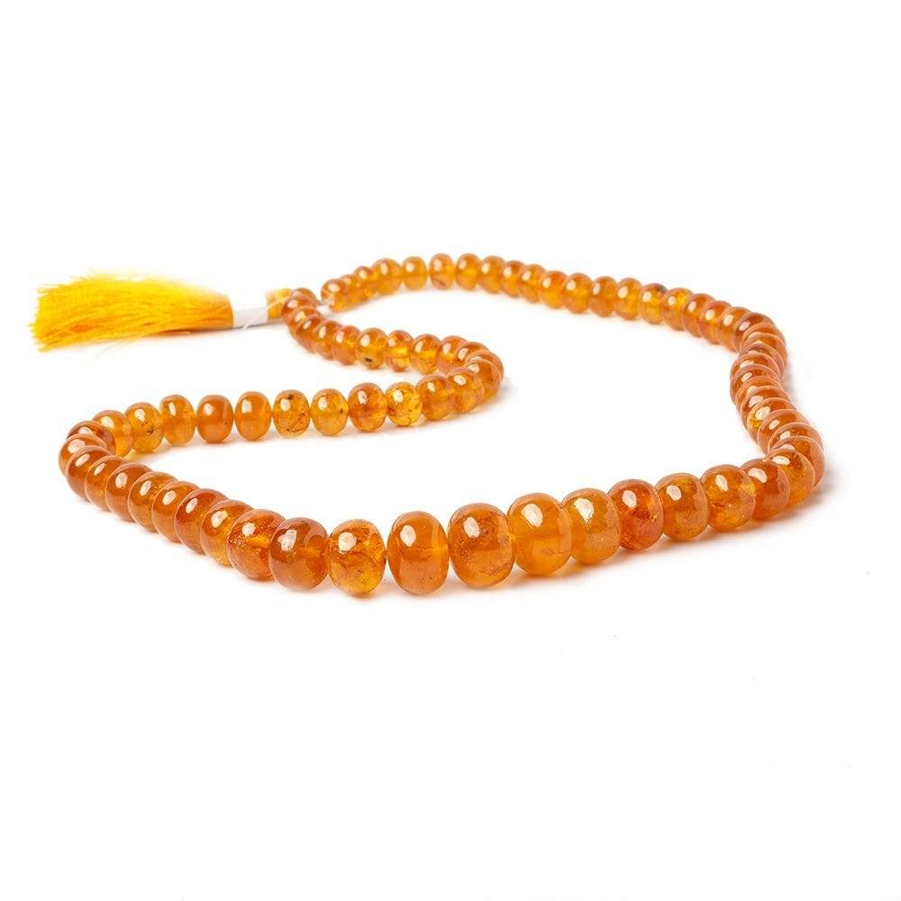 5-10mm Mandarin Garnet Plain Rondelle Beads 16 inch 76 pieces AAA