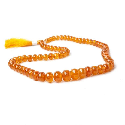 5-10mm Mandarin Garnet Plain Rondelle Beads 16 inch 76 pieces AAA