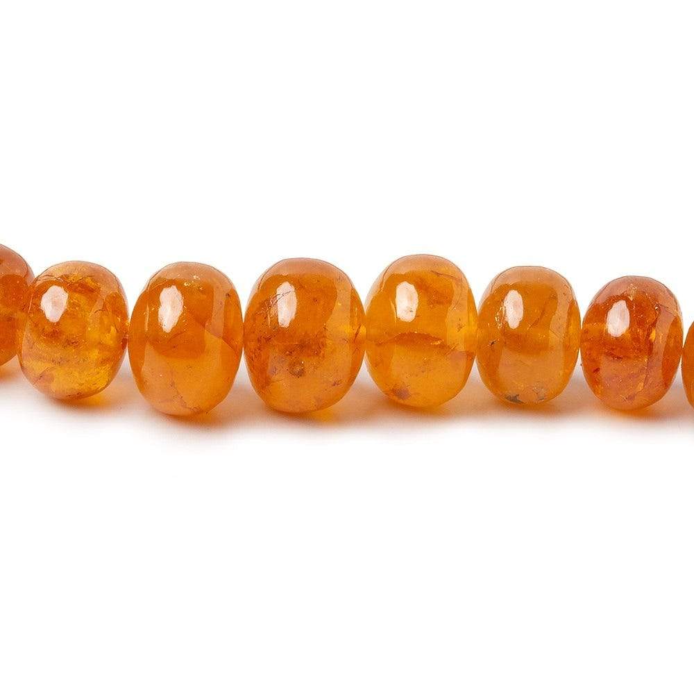 5-10mm Mandarin Garnet Plain Rondelle Beads 16 inch 76 pieces AAA