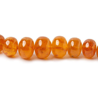 5-10mm Mandarin Garnet Plain Rondelle Beads 16 inch 76 pieces AAA