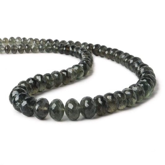 5-10mm Moss Aquamarine Beads Faceted Rondelle 16 inch 81 pieces AA