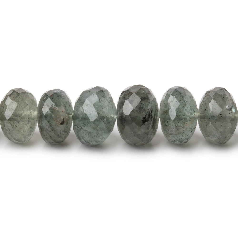 5-10mm Moss Aquamarine Faceted Rondelle Beads 16 inch 87 pieces