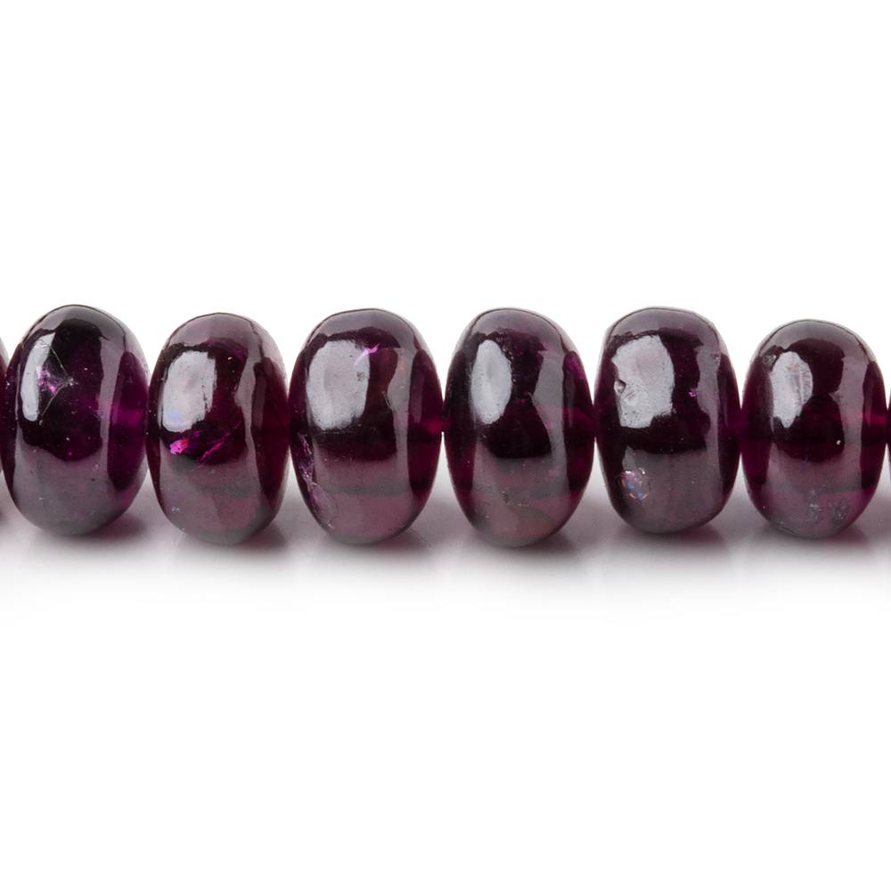 5-10mm Rhodolite Garnet Plain Rondelle Beads 18 inch 100 pieces AA
