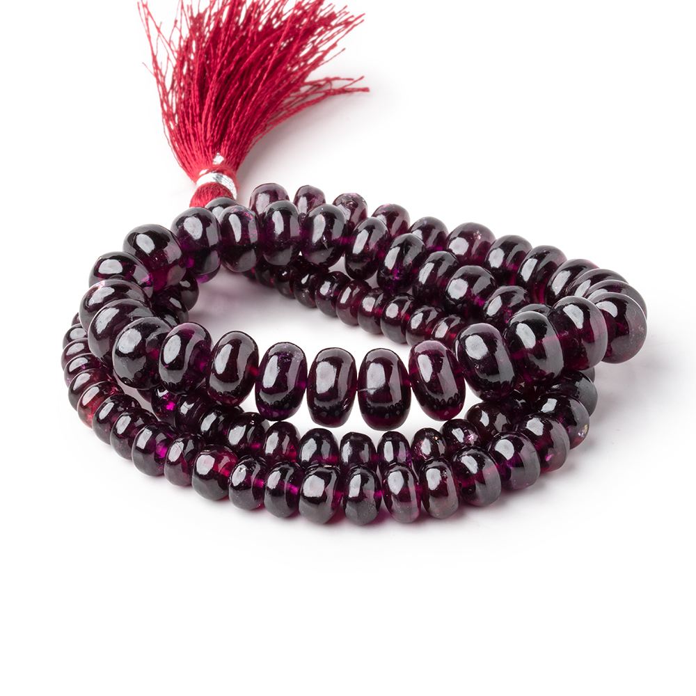 5-10mm Rhodolite Garnet Plain Rondelle Beads 18 inch 100 pieces AA